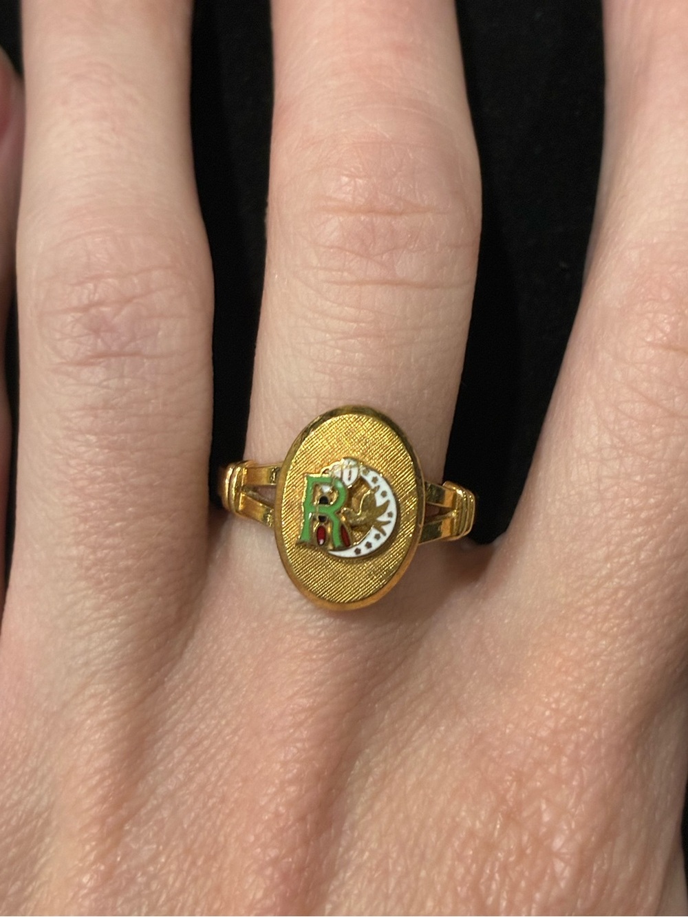 Vintage Gold Filled Daughters of Rebecca Fraternal Order Ring
